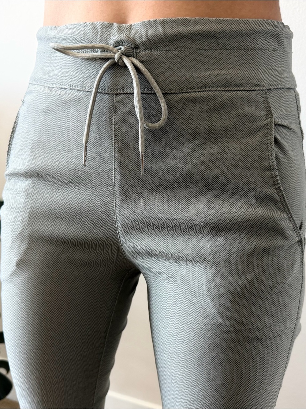 J. Lote Light Gray Herringbone Pants - Size 25
